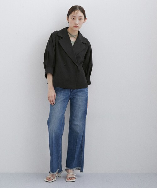 美品★ADAM ET ROPÉ 2WAYシルエットシャツジャケット ADAM ET ROPÉ FEMME(アダム エ ロペ ファム) / 【サステナブル