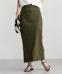 nissen | やわらかストレッチ素材　動けるロングスカート(スカート)