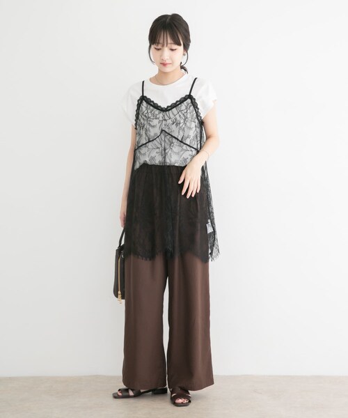 ITEMS URBANRESEARCH(アイテムズ アーバンリサーチ)の「レースキャミソール(キャミソール・レディース・WHT/BLK・Free)」の15枚目の写真