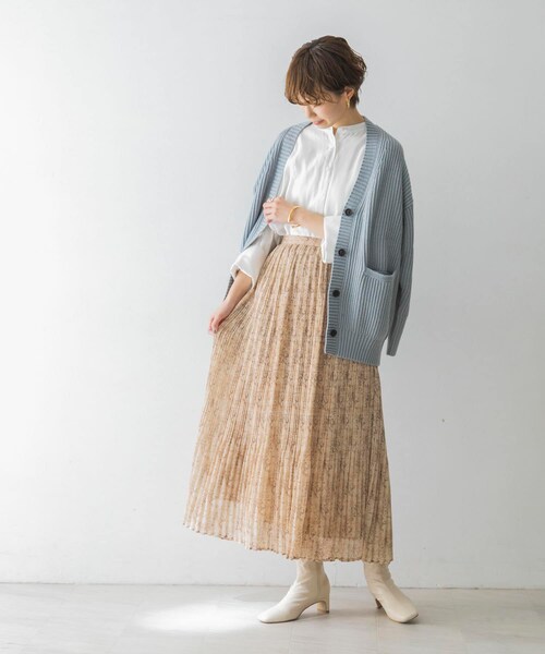 フェードペイズリープリーツスカート
