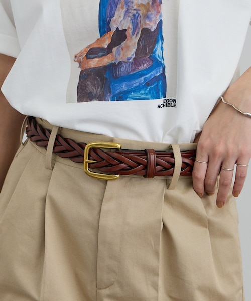 ADAM ET ROPE'（アダムエロペ）の「【J'aDoRe・店舗限定】【TORY LEATHER（トリーレザー）】1/4  inch long tip braided belt（ベルト・レディース・ブラック/ブラウン・F）」の10枚目の写真