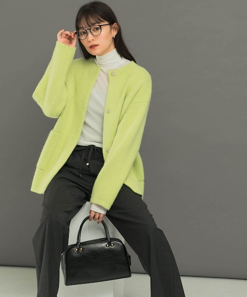 URBAN RESEARCH ROSSO（アーバンリサーチロッソ）の「エアリーニットジャケット（カーディガン/ボレロ・レディース・L/GRAY/YELLOW/MOCHA・FREE）」の3枚目の写真