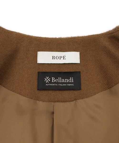 ROPE'(ロペ)の「【Bellandei(べランディ)】圧縮ウールジャージジップショートブルゾン(ブルゾン・レディース・ダークブラウン系/キャメル・36/38)」の18枚目の写真