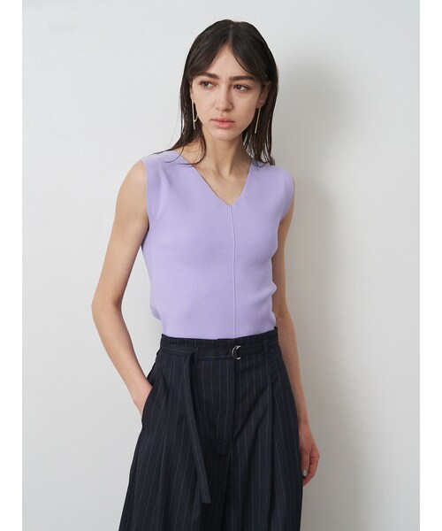 ELENDEEK（エレンディーク）の「2WAY KNIT TANK（ニット/セーター・レディース・グレー/ブラック/アイスブルー/ラベンダー・F）」の4枚目の写真