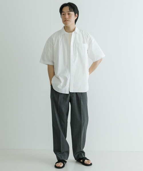 URBAN RESEARCH（アーバンリサーチ）の「高密度コットンショートスリーブシャツ（シャツ/ブラウス・メンズ・YELLOW/WHITE/GRAY/L.BLUE・M/L）」の7枚目の写真