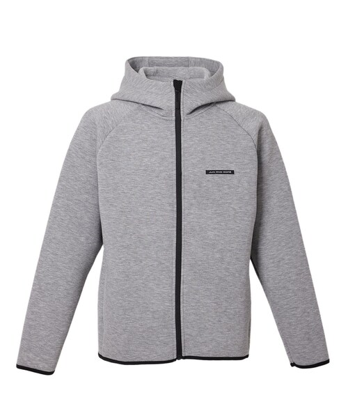 ROPE'(ロペ)の「ダンボールニットフルジップパーカー/WEB限定・ユニセックス(パーカー・レディース・グレー/ブラック・L/M/S/XL)」の3枚目の写真