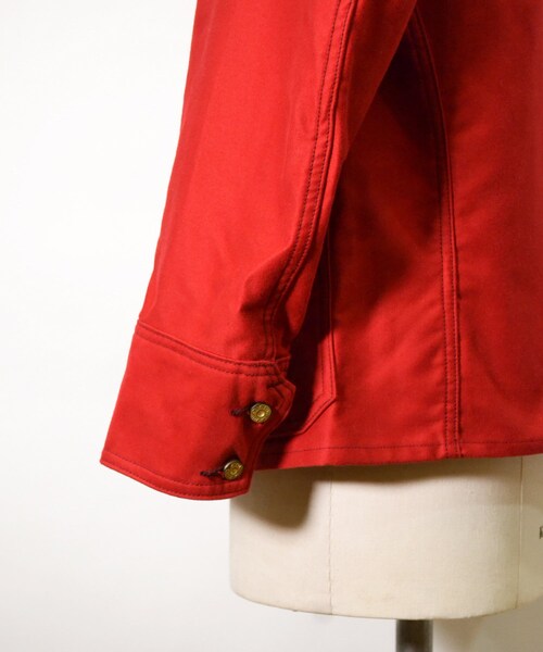 ADAM ET ROPE'(アダムエロペ)の「【BONCOURA】 カバーオール モールスキン(カバーオール・メンズ・レッド・M/S)」の7枚目の写真