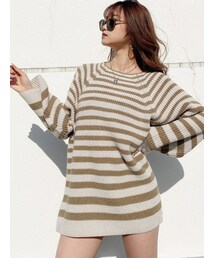 GYDA | ランダムボーダールーズニット TOPS(ニット/セーター)