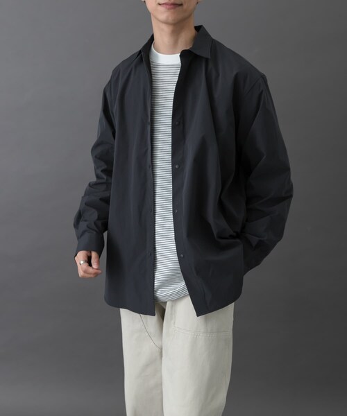 URBAN RESEARCH DOORS(アーバンリサーチドアーズ)の「FORK&SPOON CAVEタイプライタープランサーシャツ(シャツ/ブラウス・メンズ・DKCHARCOAL/BROWN・4/5)」の3枚目の写真