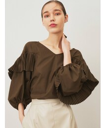 ELENDEEK | SPIRAL PLEATS SL BL(シャツ/ブラウス)