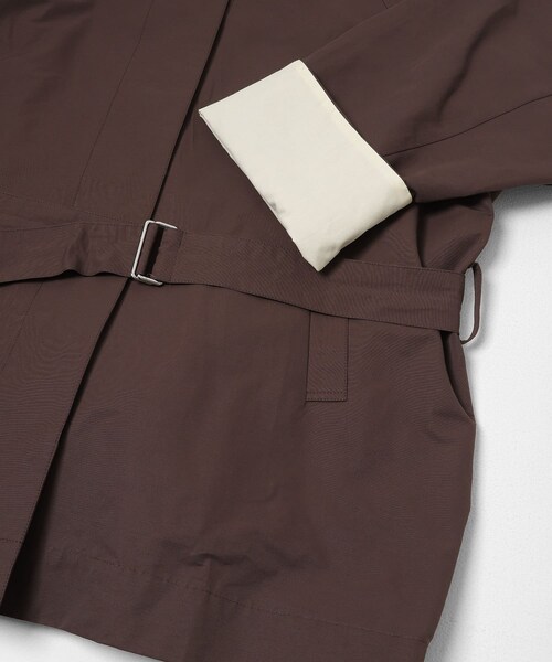 KBF（ケイビーエフ）の「テントラインBIGミドルコート（テーラードジャケット・レディース・BEIGE/BROWN/NAVY・One）」の13枚目の写真
