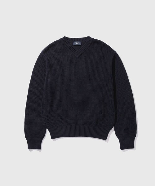 ADAM ET ROPE'(アダムエロペ)の「【ROYAL MER for WILD LIFE TAILOR】EX LYAM(ニット/セーター・メンズ・キナリ/ネイビー・L/M)」の5枚目の写真