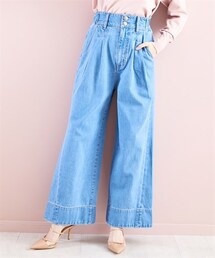 marun | 大きいサイズハイウエストバック編み上げデニムパンツmarun(デニムパンツ)