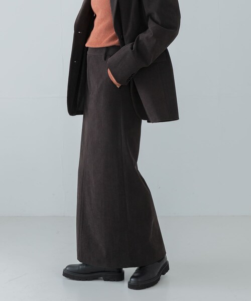 URBAN RESEARCH(アーバンリサーチ)の「トリコットコーデュロイスカート(スカート・レディース・BROWN/OFF WHITE・36/38)」の22枚目の写真