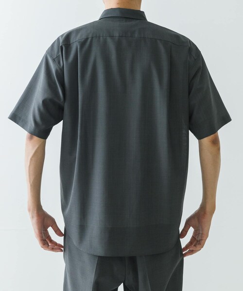 URBAN RESEARCH（アーバンリサーチ）の「ウォッシャブルウールサイロフィルショートスリーブシャツ（シャツ/ブラウス・メンズ・NAVY/BLACK/CHARCOAL・M/L/XL）」の12枚目の写真