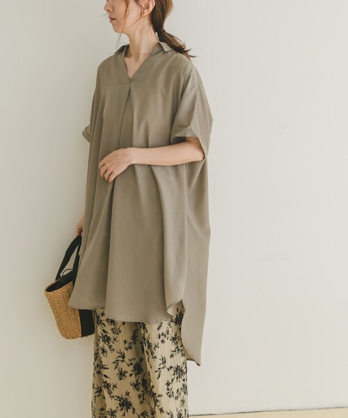 ITEMS URBANRESEARCH（アイテムズ アーバンリサーチ）の「スキッパーフレンチチュニック（チュニック・レディース・NVY/KHK/WHT/MNT・FREE）」の17枚目の写真