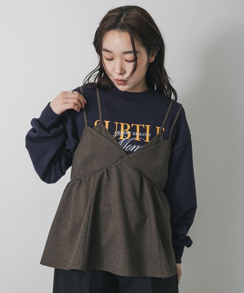 SENSE OF PLACE by URBAN RESEARCH（センスオブプレイスバイアーバンリサーチ）の「レイヤードデザインビスチェ（その他トップス・レディース・BLACK/BROWN・One）」の17枚目の写真