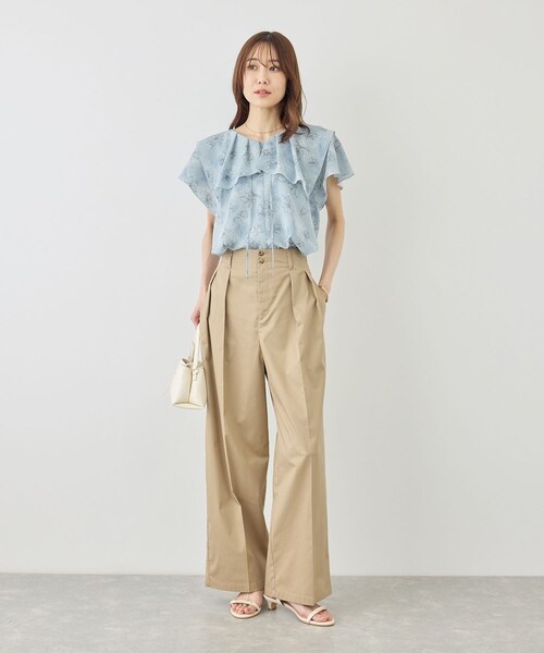 ROPE' PICNIC(ロペピクニック)の「花柄フェミニンブラウス(シャツ/ブラウス・レディース・オフホワイト/サックス/イエロー・F)」の19枚目の写真