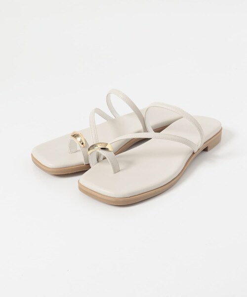 URBAN RESEARCH DOORS（アーバンリサーチドアーズ）の「メタルリングフラットサンダル（サンダル・レディース・L.GREIGE/BLACK・36/37/38）」の12枚目の写真