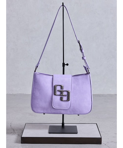 GYDA(ジェイダ)の「GGメタルワンハンドルBAG(ハンドバッグ・レディース・ブラック/パープル/ベージュ・F)」の6枚目の写真
