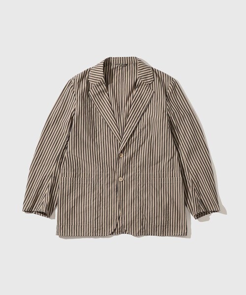 ADAM ET ROPE'(アダムエロペ)の「【KAPTAIN SUNSHINE/キャプテンサンシャイン】Bumpy Stripe Take Easy Jacket(テーラードジャケット・メンズ・キナリ/ダークブラウン・2/3/4)」の1枚目の写真