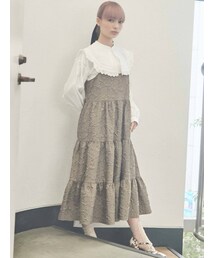 merry jenny | rumpleティアードキャミワンピース(ワンピース)