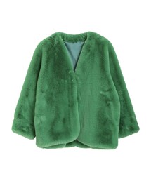 ELENDEEK | FAUX FUR SCT(ノーカラーコート)