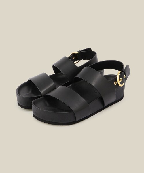 ROPE'（ロペ）の「スプリットレザーフットベッドサンダル（サンダル・レディース・ブラック/ベージュ・36/36.5/37/37.5）」の9枚目の写真