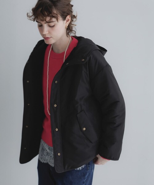 URBAN RESEARCH Sonny Label（アーバンリサーチサニーレーベル）の「リバーシブルボア撥水ショートコート（その他アウター・レディース・アイボリー/ブラック/チャコール・Free）」の2枚目の写真