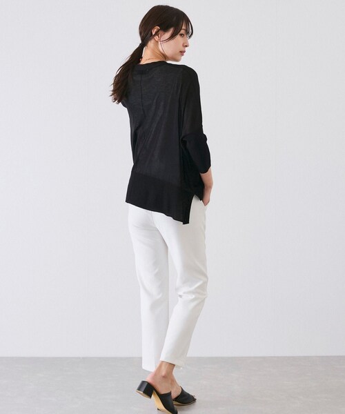 Jayro(ジャイロ)の「UVサラサラボックスシルエット前後差カーディガン(カーディガン/ボレロ・レディース・ブラック/ブラック系/ホワイト/ベージュ/ブルー/ピンク/キャメル/オレンジ・F)」の20枚目の写真