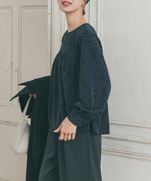 URBAN RESEARCH DOORS（アーバンリサーチドアーズ）の「ドットギャザーブラウス（シャツ/ブラウス・レディース・NAVY/BLACK・Free）」の20枚目の写真