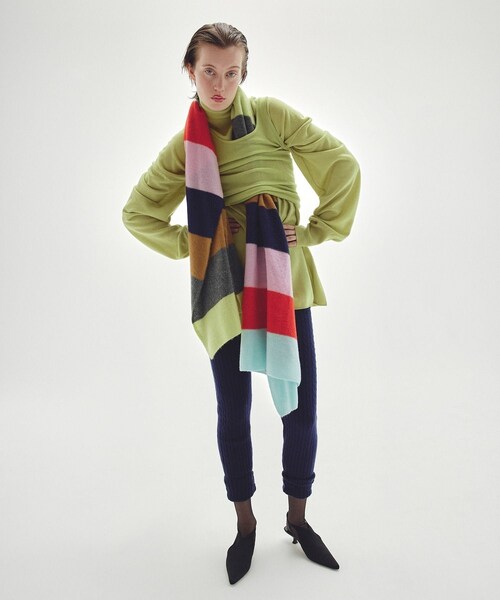 ADAM ET ROPE'(アダムエロペ)の「【J'aDoRe・店舗限定】【Y YO_cashmere(イーヨ カシミヤ)】cable long leggings(レギンス/スパッツ・レディース・ブラック/グレー/ネイビー・F)」の21枚目の写真