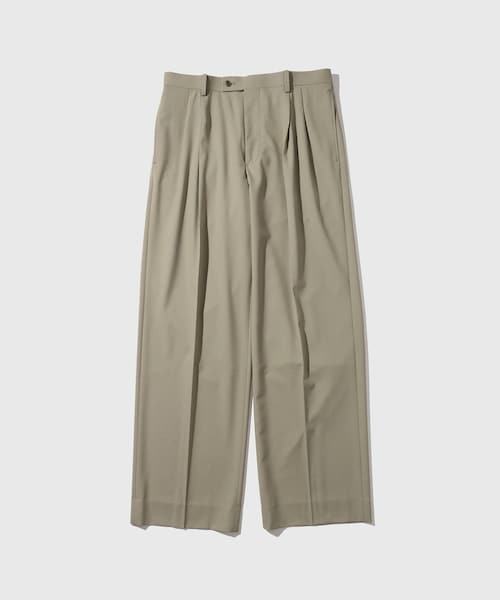 ADAM ET ROPE'(アダムエロペ)の「【AURALEE/オーラリー】ULTRA FINE TROPICAL WOOL TWO-TUCK SLACKS(スラックス・メンズ・チャコール/カーキ・3/4/5)」の6枚目の写真