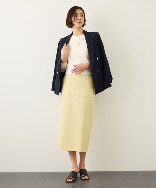 ROPE'（ロペ）の「ヘンリーネックラグランスリーブニットプルオーバー/イージーケア（ニット/セーター・レディース・ホワイト/ネイビー/レッド・F）」の17枚目の写真