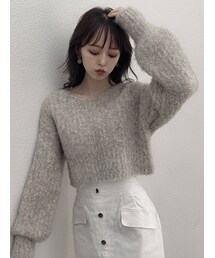 dazzlin | シュガークロップドニットトップス(ニット/セーター)