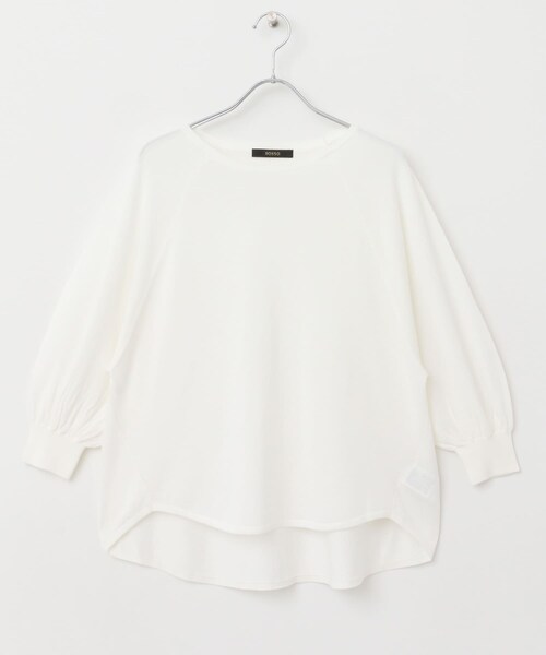 URBAN RESEARCH ROSSO（アーバンリサーチロッソ）の「ウォッシャブルシルク混ドルマンニット（ニット/セーター・レディース・ORANGE/OFF WHITE/L.MINT・FREE）」の11枚目の写真