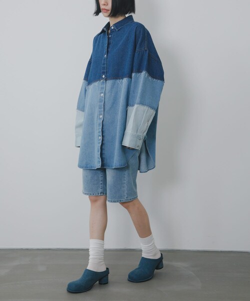 KBF（ケイビーエフ）の「プランプトゥサボミュール（サンダル・レディース・BLACK/DENIM・36/37/38）」の22枚目の写真