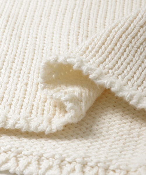 かぐれ（カグレ）の「コットンローゲージショートカーディガン（カーディガン/ボレロ・レディース・IVORY/BLACK・Free）」の20枚目の写真