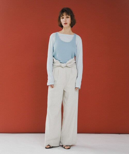 LAATO（ラート）の「wide easy trousers（その他パンツ・レディース・シャドウ/クリーム・Free/TALL）」の4枚目の写真