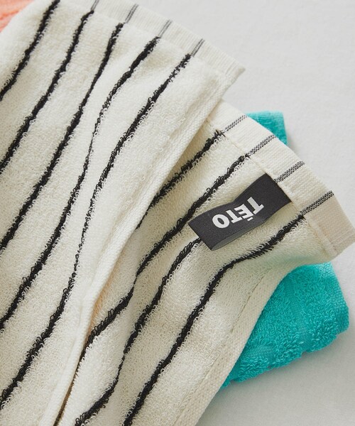 SMELLY（スメリー）の「TETO　SUPIMA COTTON HANDTOWEL（ハンカチ/ハンドタオル・レディース・WH/BK・-）」の3枚目の写真