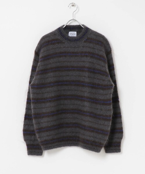 THE GOODLAND MARKET（ザグッドランドマーケット）の「米富繊維　MOHAIR WOOL BORDER P/O（ニット/セーター・レディース・IVORY/GRAY/GREEN・1/3）」の9枚目の写真