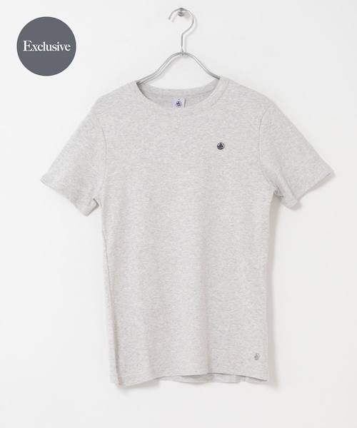 URBAN RESEARCH DOORS（アーバンリサーチドアーズ）の「『別注』PETIT BATEAU×DOORS　EMBROIDERYT-SHIRTS（Tシャツ/カットソー・レディース・ECUME/BELUGA/SMOKING・XS/S/M）」の2枚目の写真