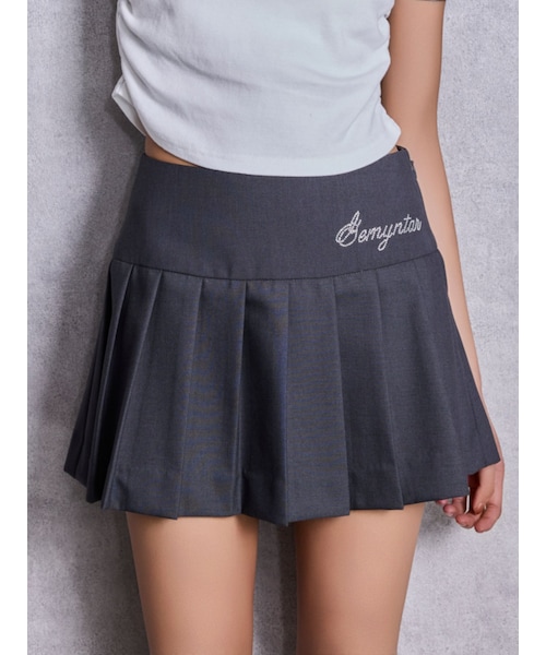 GYDA(ジェイダ)の「GEMYNTAR bijouスカートライクショートパンツ(スカート・レディース・グレー/チャコールグレー・F)」の4枚目の写真