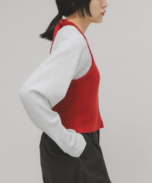 KBF（ケイビーエフ）の「2WAYニットビスチェ（その他トップス・レディース・RED/GRAY・One）」の19枚目の写真