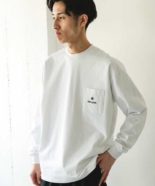 URBAN RESEARCH DOORS(アーバンリサーチドアーズ)の「『別注』Snow Peak Apparel×DOORS POCKET LOGO LONG-SLEEVE T-SHIRTS(Tシャツ/カットソー・メンズ・WHITE/BLUEGRAY/FOLIAGE/CHARCOAL・M/L/XL)」の11枚目の写真