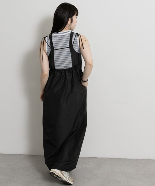 THE GOODLAND MARKET（ザグッドランドマーケット）の「&her　Border Tank（タンクトップ・レディース・GRAY/BROWN・FREE）」の4枚目の写真