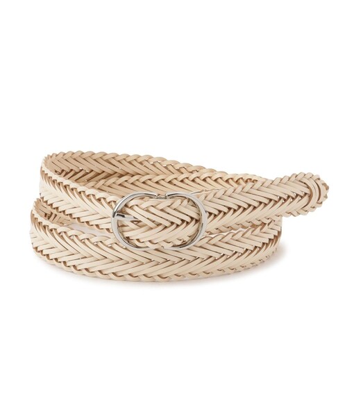 ROPE' PICNIC(ロペピクニック)の「22mmボンデッドレザーファイバーメッシュベルト(ベルト・レディース・ブラック/キナリ/ブラウン・F)」の7枚目の写真
