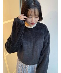 merry jenny | 【WEB限定】フリルカラーエコファートレーナー(Tシャツ/カットソー)