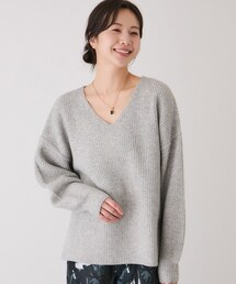 Jayro（ジャイロ）の「ヤクタッチ畦編みVプルオーバー（ニット/セーター）」