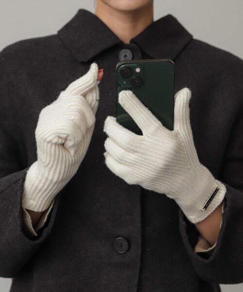 SENSE OF PLACE by URBAN RESEARCH（センスオブプレイスバイアーバンリサーチ）の「モチモチニットグローブ（ベルト・レディース・RED/OFF WHITE/CHARCOAL・one）」の6枚目の写真